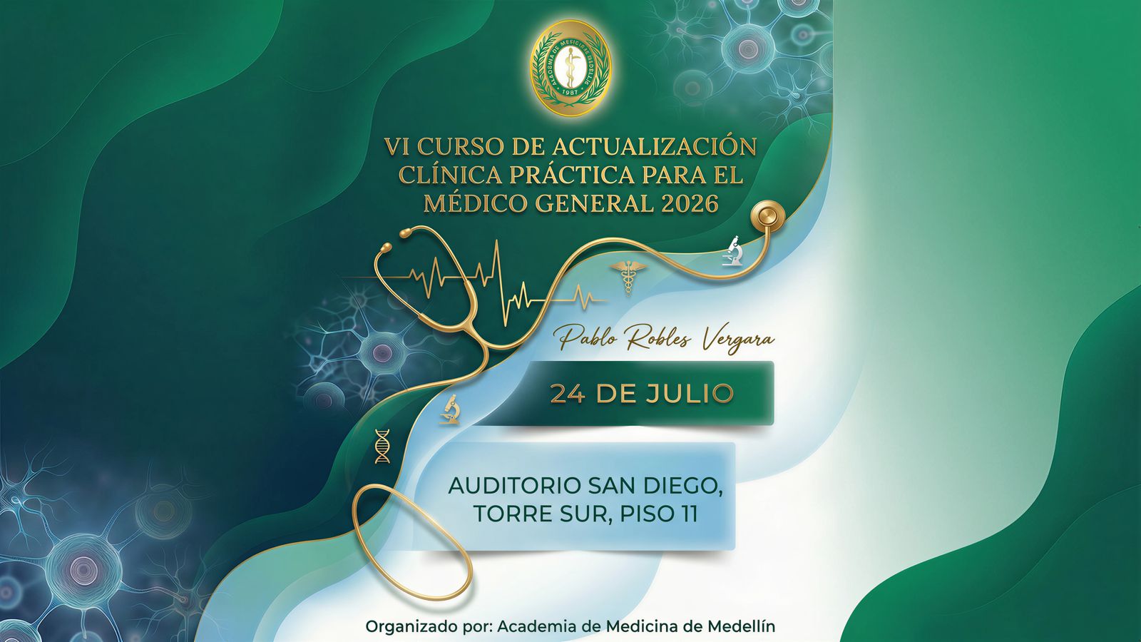 Afiche VI Curso de Actualización Clínica Práctica para el Médico General 2026